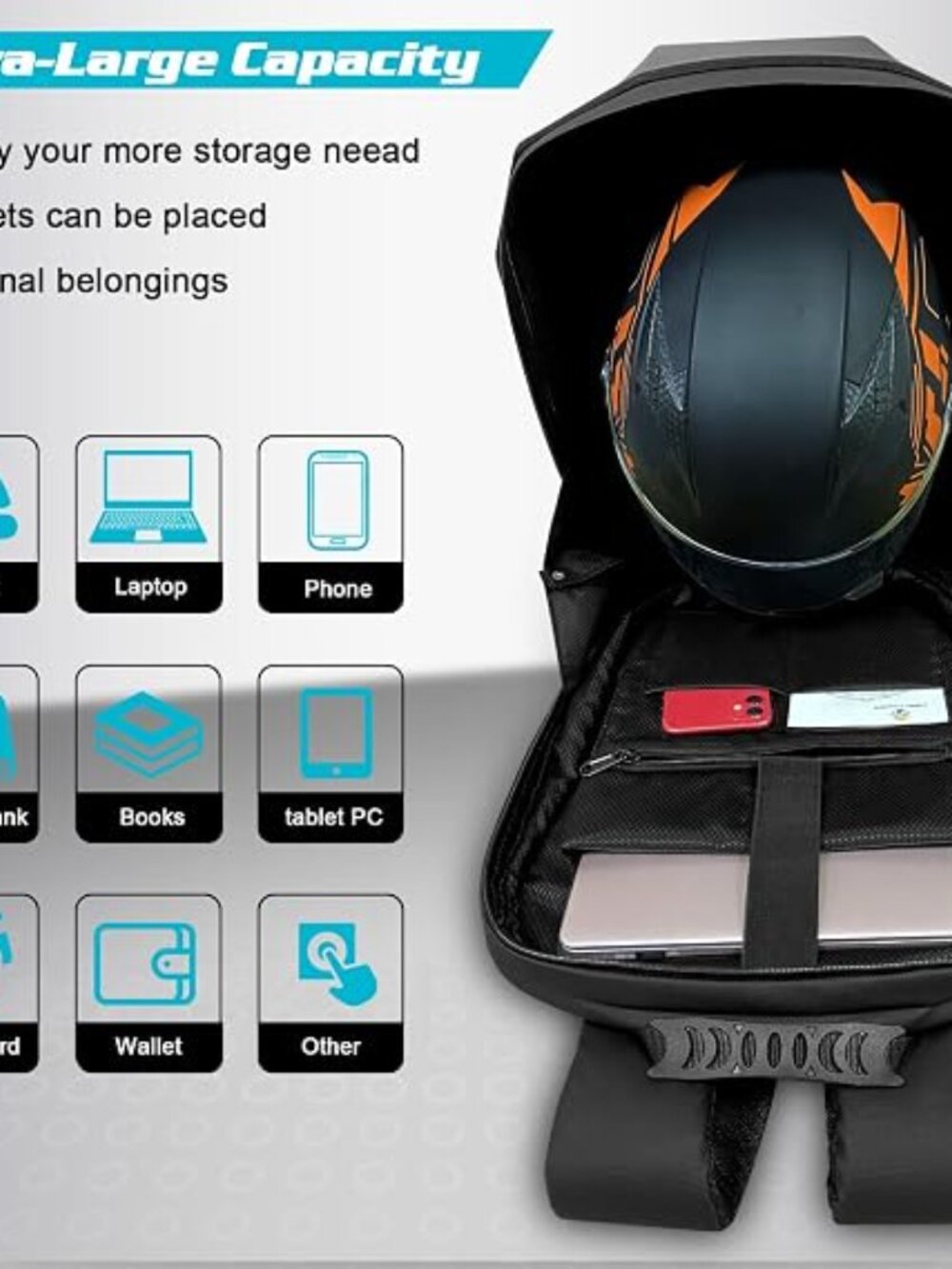 Motorcycle Backpack,LED Programmable Knight Backpack - Picture 5 of 7